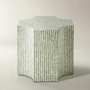 Sofisticado Elemento Decorativo para Salas de Estar de Lujo e Interiores Elegantes, Hermoso Taburete con Incrustaciones de Madreperla - Product Image 2