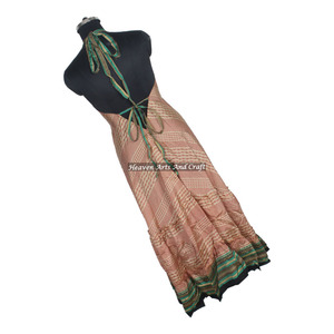 Nuevo Vestido Largo de Moda Bohemia para Mujer, Estilo Hippie, Informal, de Verano, Vintage, de Seda, Tipo Sari, Elegante, para Cena - Product Image 6