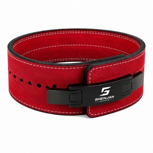 Breathable <b>Waterproof</b> Adjustable Gym Waist <b>Trainer</b> Belts for Powerlifting Weight Lifting Squat Lever Leather Cowhide Non-Slip - Product Image 1