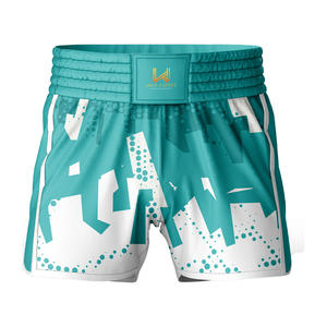 กางเกงชกมวยผู้ชาย น้ำหนักเบา ระบายอากาศได้ดี ผลิตจากโพลีเอสเตอร์/ไนลอน ทนทาน แห้งเร็ว 220gsm สำหรับกีฬามวยไทยและศิลปะการต่อสู้แบบผสมผสาน - Product Image 3