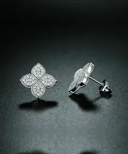 2 Ct Round Cut Simulated Diamond Women's <b>Stud</b> <b>Earrings</b> In 14K White Gold Plated - Product Image 3
