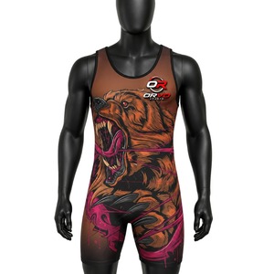 Custom Breathable Quick Dry Plus Size Wrestling Singlet Unisex Tank Top Sleeveless Fitted Sports <b>Romper</b> Seamless Sublimation - Product Image 5