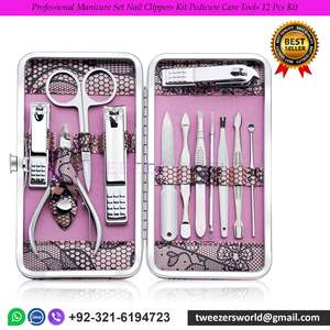 ชุดทำเล็บมืออาชีพ ชุดกรรไกรตัดเล็บ อุปกรณ์ดูแลเล็บเท้า ชุด 12 ชิ้น - Product Image 1