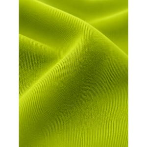Men's Lime Green Fleece Jacket Full Zip Stand Collar Sporty Regular Sleeve Polyester Autumn Wear - Product Image 3