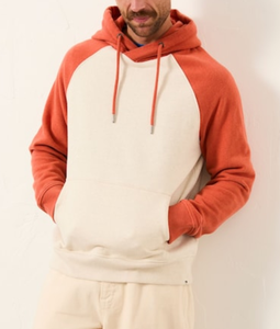 Sudadera con Capucha para Hombre, Corte Holgado, Cuello con Capucha, Bloques de Color, Manga Raglán, Tejido Grueso para Invierno, Transpirable, 100% Algodón, Felpa, 380 GSM - Product Image 1