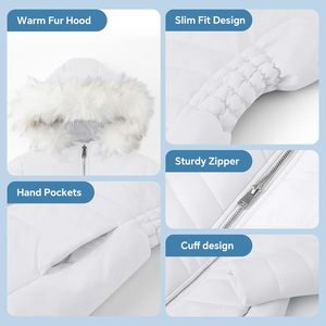 Manteau parka d'hiver pour femmes 2025, long, à capuche, imperméable, chaud, en polaire, veste matelassée - Product Image 3