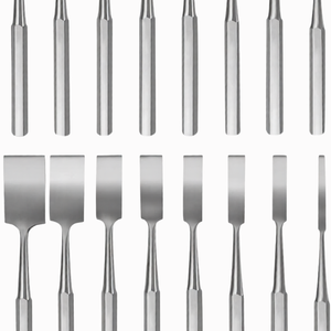 8 Pcs Hibbs Chisel Set 9" Straight 0.643.8cm Blades Hexagonal Handle Stainless Steel Surgical Kit Manual CE By <b>Blush</b> Surgical - Product Image 2
