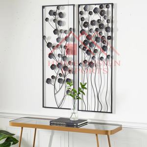 Decoración artística de pared de hojas de hierro para sala de estar, arte de pared hecho a mano para dormitorio, 2022 - Product Image 4