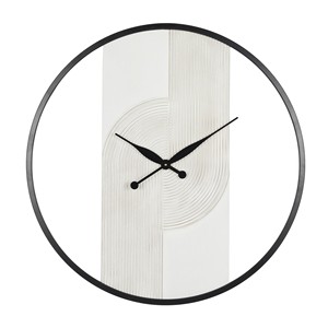For Wood Round Abstract Geometric Minimalist Design <b>Wall</b> <b>Clock</b> <b>50cm</b> Wholesale | Handcrafted India by Aqudus Saleem - Product Image 1