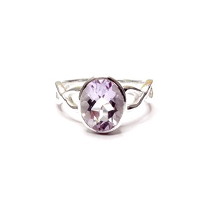 Natural <b>Amethyst</b> <b>Ring</b> in 925 Sterling <b>Silver</b>, Handmade Purple Gemstone Fine Jewelry Gift for Women, Elegant and Stylish Accessor - Product Image 1