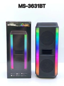 MS-3630BT Portable Boombox <b>Speaker</b> RGB LED <b>Wireless</b> Multimedia Audio System USB FM Karaoke for Home Party - Product Image 5
