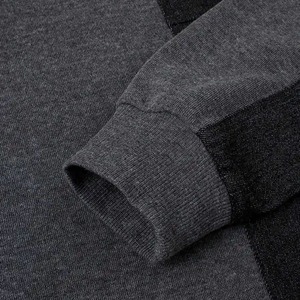 Relevo <b>Men's</b> Patchwork Hooded Sweatshirt Oversized Casual Knitted <b>Pullover</b> with Pocket Autumn Wear For <b>Men</b> - Product Image 4