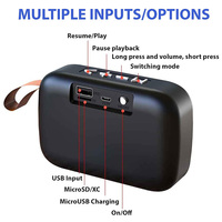 Lecteur audio sans fil G2 avec sangle de transport en tissu maillé, prise en charge des cartes TF et lecture USB, subwoofer à basses profondes, appareil en gros