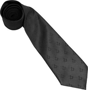Corbata de Seda con Patrón Geométrico Clásico, Tejido Jacquard Estampado, Estilo Ejecutivo, Diseño en Tonos Gris Azul - Product Image 5