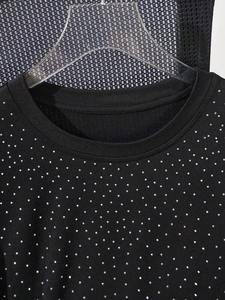 เสื้อยืดโอเวอร์ไซส์ลายกราฟิกประดับเพชร 240 GSM ผ้าฝ้าย 100% สตรีทแวร์ ขายส่ง รับผลิตแบบ OEM - Product Image 2