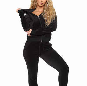 Conjunto de Sudadera con Capucha y Pantalones Acampanados de Moda para Mujer, con Lavado Ácido Personalizado, Manga Larga, Chaqueta con Cremallera y Pantalones Acampanados, Conjunto de Dos Piezas para Descansar - Product Image 4