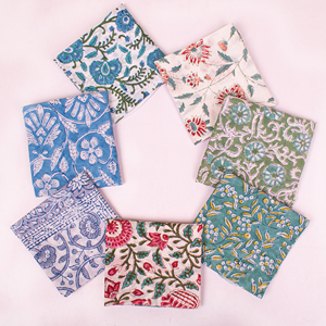 Bandana en coton coloré, écharpe bio imprimée à la main, léger foulard ou cache-cou, cadeau écoresponsable - Product Image 3