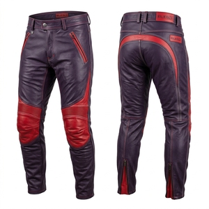 Pantalones de Motocicleta de Cuero Genuino Transpirable para Hombre y Mujer, Medidas Personalizadas, Perforados, para Carreras - Product Image 1