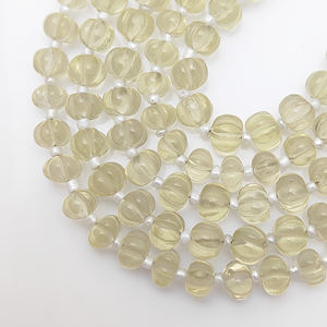 Cuentas de Cuarzo Bio Lemon en Forma de Melón Calabaza de 5-7mm, Cuentas de Cuarzo Talladas a Mano para Hacer Pulseras y Collares - Product Image 5