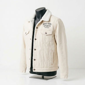 Custom OEM Men's <b>Sherpa</b> <b>Lined</b> Denim <b>Jacket</b> Wholesale Heavyweight Streetwear Denim <b>Jacket</b> - Product Image 3