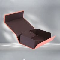 Fabricant vietnamien, vente en gros de boîtes cadeaux rigides pliables sur mesure, boîte d'emballage en papier à pliage plat avec estampage à chaud personnalisé, en vrac
