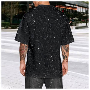 Camisetas Brillantes con Lentejuelas para Hombre, Camisetas Básicas Casuales Holgadas a la Moda, Ropa Urbana Brillante, Tops Holgados, Ropa de Fiesta y Club, Moda - Product Image 2