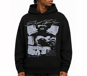 Sweat à capuche zippé noir pour homme, en molleton de coton premium, style streetwear hiver, chaud et tendance, pour un usage décontracté - Product Image 1