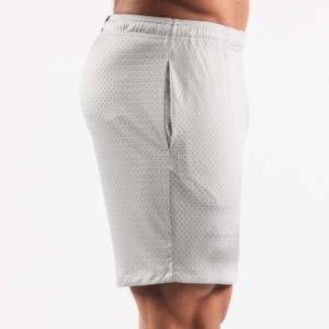 Branded <b>Men's</b> <b>White</b> Woolen 100% Cotton High Street Mid Waist Elastic Waist Breathable Waterproof Quick Dry Casual Sport <b>Shorts</b> - Product Image 2