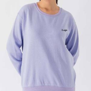 เสื้อสเวตเชิ้ตผู้หญิงคุณภาพพรีเมียมสำหรับฤดูหนาว ผ้าเทอร์รี่ระบายอากาศได้ดี ปักโลโก้ตามสั่ง ผ้าฝ้าย 100% ทรงยาว สไตล์ลำลอง - Product Image 1