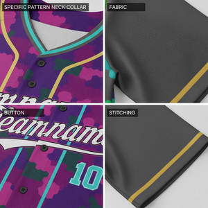 Camiseta de Béisbol Sublimada Personalizada de Alta Calidad, Camiseta de Béisbol con Botones para Hombre, 100% Poliéster - Product Image 6