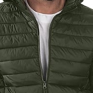 Custom Top High Quality Men's <b>Bubble</b> Jacket Puffer <b>Coat</b> Lightweight Zipper up Hooded Puffer Jackets for Men - Product Image 5