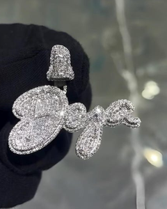 Colgante personalizado con nombre en moissanita VVS para hombre, colgante con letra de nombre estilo hip hop, pasa la prueba del diamante, joyería de plata 925 para regalo. - Product Image 1