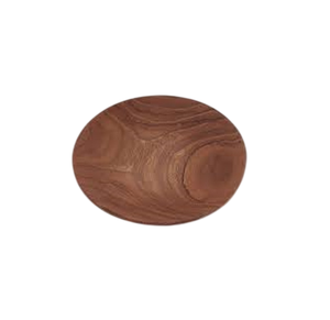 Royal Round Wooden Serving Plate Handmade Solid Color Minimalist Design Home Wedding Dinnerware Food Serving <b>Platter</b> - Product Image 4