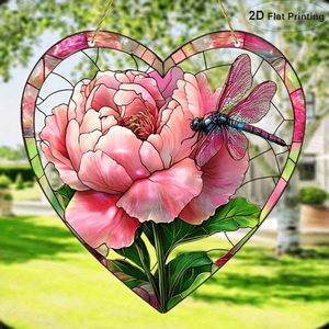 CIFbuy Hermosa Decoración Acrílica para Colgar en la Ventana, Atrapasueños de Cristal con Forma de Flor y Libélula, Adorno de Jardín para las Fiestas - Product Image 5