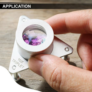 Loupe grossissante 10X haute précision avec trépied – Lentille triple, achromatique, clarté bord à bord pour ateliers d'outillage, horlogers - Product Image 1