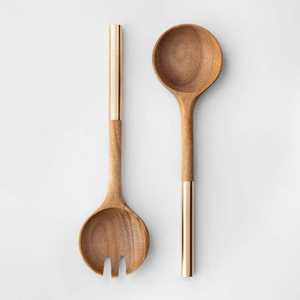 Cuillères de cuisine en bois avec logo personnalisé – Design japonais, ustensiles à long manche pour mélanger, pâtisser et pour les fêtes - Product Image 5