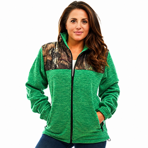 Veste de performance zippée intégrale pour femme, avec accents camouflage, en polaire, idéale pour la chasse et les activités de plein air - Product Image 1