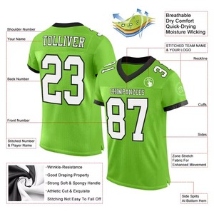 Meilleur prix pour les maillots de football américain personnalisés brodés, surdimensionnés, très demandés. - Product Image 2