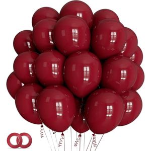 100 Palloncini in Lattice Bordeaux da 12 Pollici, Rosso Scuro, per Feste, Lauree, Ringraziamento, Matrimoni, Fidanzamenti, Compleanni - Product Image 1
