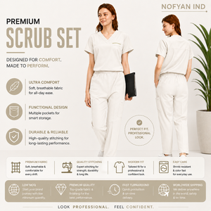 New Fast Delivery Women's Uniform <b>Scrub</b> <b>Sets</b> with Button Fitted Jogger Style Anti-Wrinkle <b>Scrub</b> <b>Set</b> Manufacturer And Supplier - Product Image 1