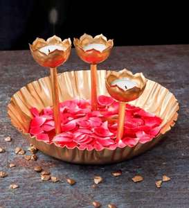 Urli Decorativo de Metal para Decoración del Hogar o Templo, Ideal para Velas Flotantes, Flores y Creación de un Ambiente Tranquilo - Product Image 5