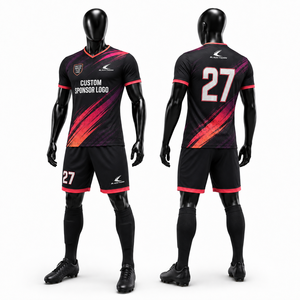 เสื้อฟุตบอลแบบซับลิเมชั่นเต็มตัว โพลีเอสเตอร์ 100% แบบกำหนดเอง พร้อมชื่อผู้เล่น ชุดฟุตบอล กางเกงฟุตบอล ถุงเท้า ขายส่ง - Product Image 1