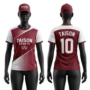 Maillot de football pour hommes 160 GSM en polyester mesh bordeaux et blanc, impression numérique personnalisée, maillot d'équipe antibactérien, respirant et à séchage rapide - Product Image 1