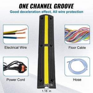 4 PCs 39 ''Speed Bump Floor Cable Protector 18000 Lbs Capacity Cable Protector Ramp Set of 4 - Product Image 3