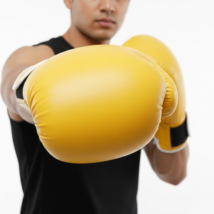 Guantes de boxeo con gel integrado, guantes de entrenamiento de alta resistencia con absorción de impactos, correa de gancho y bucle, equipo de fitness - Product Image 5