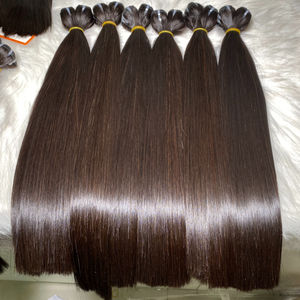 Top Sale <b>Weave</b> Beauty 100% Raw Human Hair Extensions Double Drawn <b>Machine</b> Weft Straight Wave Style Bundle Wholesale - Product Image 4