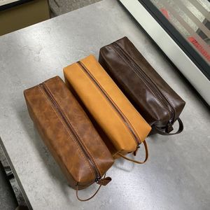 Neceser de Cuero Vintage Personalizado para Hombre, Bolsa de Aseo con Cierre de Cremallera, Personalizada para Artículos de Aseo - Product Image 4