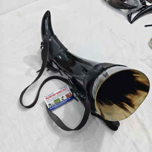 Produit très demandé : Corne à boire de luxe en corne de bœuf avec support en cuir, pour usage domestique et en restaurant, forme naturelle personnalisée - Product Image 3