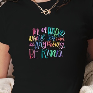 เสื้อยืดสั้นแฟชั่นผู้หญิง BE kind - Product Image 3