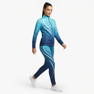 Women Cheerleading Tracksuit Custom Sportswear Athletic Teamwear Full Zip <b>Jacket</b> Matching Pants - Product Image 3